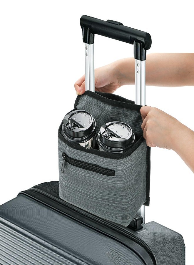 WRINGKIT 2 Pack Luggage Cup Holder for Suitcases, Free Hand Travel Cup Holder, Portable Drink Carrier Caddy, Suitcase Drinks Beverage Holder, Travel Carry-On Accessories Gifts for Flight Travelers - Image 3